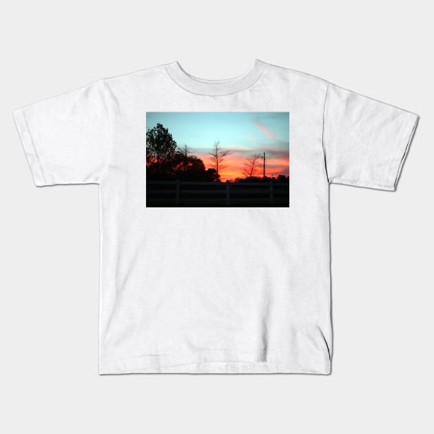 Colorful Sky Kids T-Shirt by Cynthia48